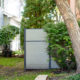 Modern Composite Horizontal Privacy Fence with Aluminum Posts and Rails