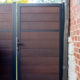Modern Composite Horizontal Privacy Fence and Gate with Aluminum Posts and Rails