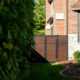 Modern Composite Horizontal Privacy Fence with Aluminum Posts and Rails