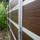 Modern Composite Horizontal Semi Privacy Fence with Aluminum Posts and Rails