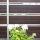 Modern Composite Horizontal Semi Privacy Fence with Aluminum Posts and Rails