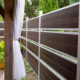Modern Composite Horizontal Semi Privacy Fence with Aluminum Posts and Rails