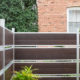 Modern Composite Horizontal Semi Privacy Fence with Aluminum Posts and Rails