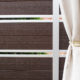 Modern Composite Horizontal Semi Privacy Fence with Aluminum Posts and Rails