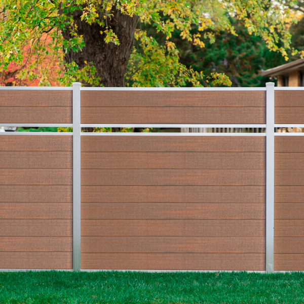 6′ H x 6′ W Semi Privacy (Single Opening) – Cedar & Natural Aluminum