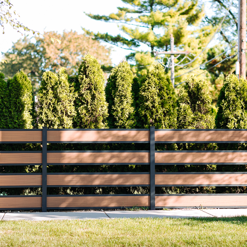 wpc wood plastic composite fence modern euro fences chicago
