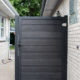 Modern Composite Horizontal Privacy Fence and Gate with Aluminum Posts and Rails